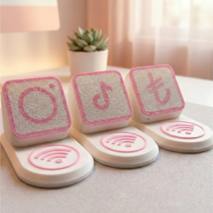 3'lü NFC Standı - Instagram, TikTok ve Temassız Ödeme Paneli