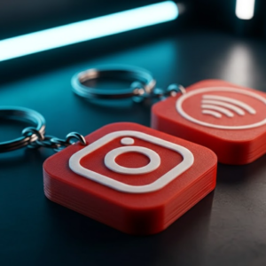Akıllı NFC Instagram Profil Anahtarlığı - Tek Dokunuşla Takip Et
