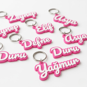 Disney Yazı Stilli Kişiye Özel Anahtarlık | Olafigo 3D İsimli Tasarımlar