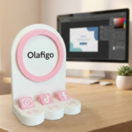 Kişiye Özel Logolu NFC Standı - Instagram, TikTok ve Facebook Etkileşim Paneli